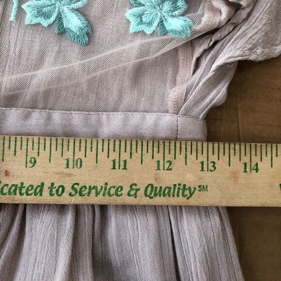 CLEOBELLA Embroidered Amery Boho Indie Forest Fairy Maxi Dress in Lilac XS - Picture 11 of 16